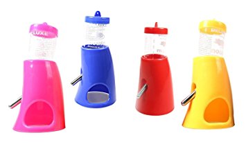 Puppy Pet Hideout Drinking SOMAN 2-in-1 Water Bottle with Base Hut for Small Animals Random Color