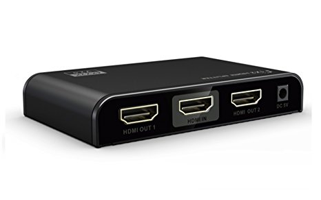 E-SDS 1x2 HDMI Splitter 4K2K/60HZ,HDMI 2.0,HDCP 2.2,Cascaded up to 2 units(One Input To Two Outputs)