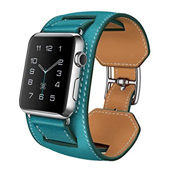 Apple Watch Band,Leather 38mm Replacement Strap Band Apple Watch Wristbands With Secure Buckle