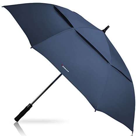 ZEKAR 54/62/68 inch Windproof Large Vented Golf Umbrella, Including Classic & UV Protection Version, Double Canopy Rain and Sun Umbrellas