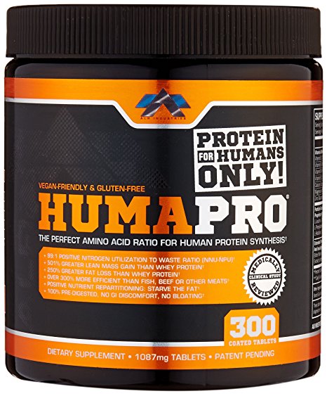 ALR Industries Humapro Tabs,  Protein Matrix Formulated for Humans, Waste Less. Gain Lean Muscle, 300 Tabs