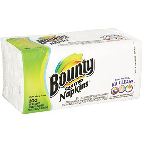 Bounty Quilted Napkins Assorted White & Prints, 200 ct