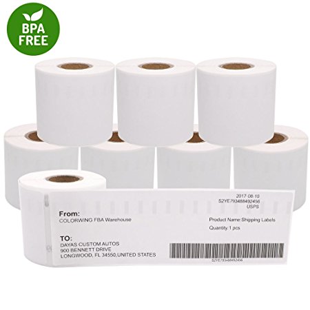 8 Rolls Compatible DYMO 99019 2-5/16" x 7-1/2" LW 1 Part Paypal / eBay Internet Postage Labels(2 5/16" x 7 1/2")for LabelWriter 450, 450 Turbo Label Printers -(110 per Roll) Self-Adhesive White