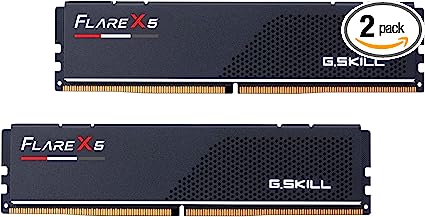 G.SKILL Flare X5 Series (AMD Expo) DDR5 RAM 32GB (2x16GB) 5200MT/s CL36-36-36-83 1.20V Desktop Computer Memory UDIMM - Matte Black (F5-5200J3636C16GX2-FX5)