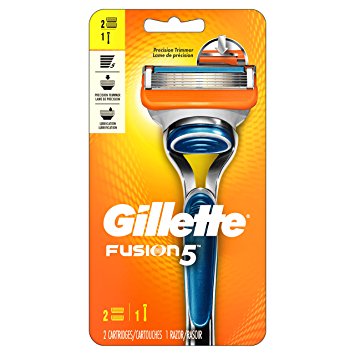 Gillette Fusion5 Men's Razor with 2 Razor Blade Refills, Mens Fusion Razors / Blades