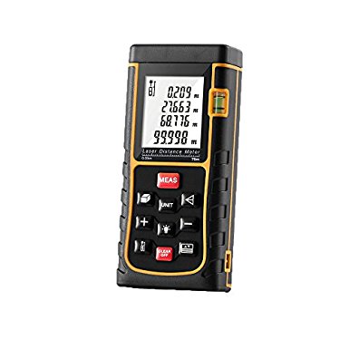 Laser Distance Measure,Handheld Range Finder Meter,Portable Measuring Device,Area/Volume/Distance/Pythagoras Calculation,Measurement Memory Recall,Tape Measure 0.05 to 70m(0.16 to 229ft)