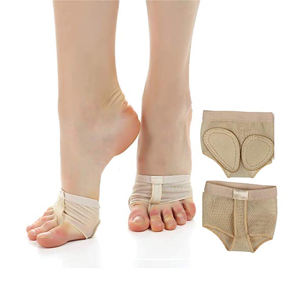 iMucci Professional Suede Bottom Ballet Dance Toe Pad - Microfiber Belly Dancing Practice Shoes Foot Thongs Dance Paws Sole