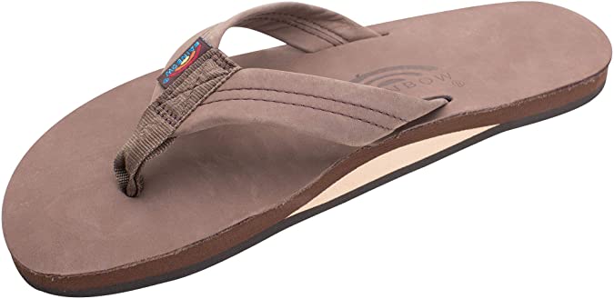 Rainbow Sandals Men's Premier Leather Single Layer Wide Strap with Arch