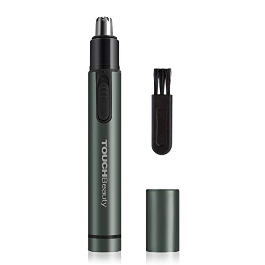TOUCHBeauty Ear Nose Hair Trimmer for Men Personal Groomer Machine Battery Powered Gray TB-0656M