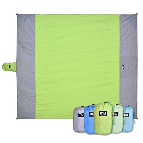 MIU COLOR Beach Blanket Mat Oversized 85'' x 83'' Sand Free Waterproof Compact Quick Drying Lightweight Folding and Durable for Outdoor Camping Hiking Grass Travel