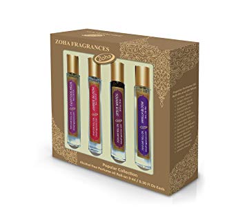 Perfume Gift Set - Popular Fragrance Oils Collection in 9ml Roll-On bottles by Zoha Fragrances