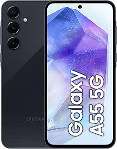 Samsung Galaxy A55 5G, Factory Unlocked Android Smartphone, 256GB, 8GB RAM, 2 day battery life, 50MP Camera, Awesome Navy, 3 Year Manufacturer Extended Warranty (UK Version)