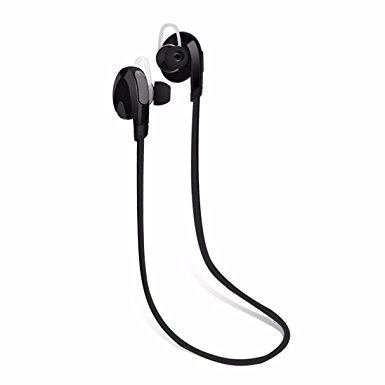 Matoen(TM)Bluetooth Wireless Handfree Headset Stereo Headphone Earphone Sport Universal (Black)