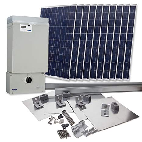 Grape Solar GS-2300-KIT Residential 2,300 Watt Grid-Tied Solar Power System Kit