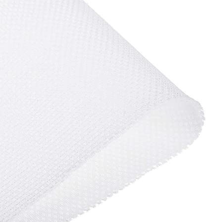 uxcell White Speaker Mesh Grill Stereo Fabric Dustproof 0.5x1.45M 20 x 57 inch