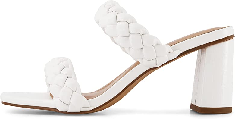 Dunes   CUSHIONAIRE Technology Women's Iris braided Heel Sandal  Memory Foam and Wide Widths Available