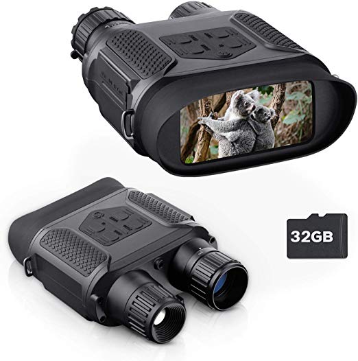 Night Vision Binoculars Hunting Digital-BinocularsInfrared Night Vision Hunting Binocular with 4” Large Screen Can Record Day or Night IR 5mp Photo & 640p Video from 400m/1300ft