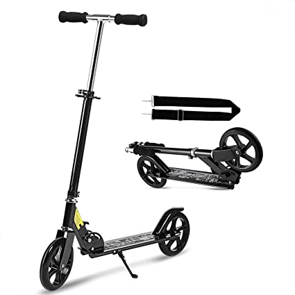 WeSkate Adult Scooter with Dual Suspension, Hight-Adjustable Urban Scooter | Folding Kick Scooter with Big Wheels for Teens Kids Age 12 Up
