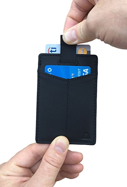 Andar Leather Card Sleeve Slim Wallet, Front Pocket RFID Blocking Minimalist Card Holder - Full Grain Leather …