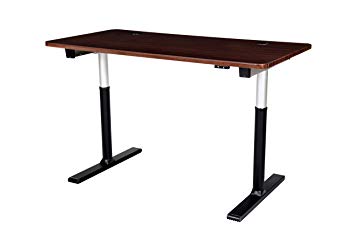 ApexDesk Vortex Series 60" 2-Button Electric Height Adjustable Sit to Stand Desk (English Walnut Top with 2-Button Controller)