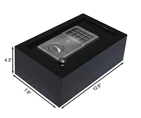 Digital Electronic Drawer Safe Hidden Security Box Jewelry Gun Cash Portable