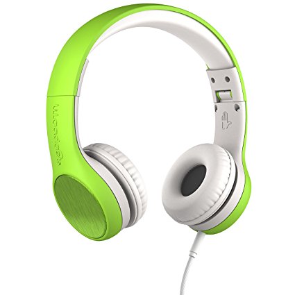 New! LilGadgets Connect  STYLE Premium Volume Limited Wired Headphones with SharePort for Children / Kids (Green)