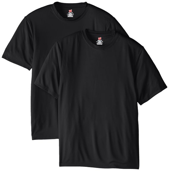 Hanes Men's Short-Sleeve Cool Dri T-Shirt UPF 50  (Pack of Two)