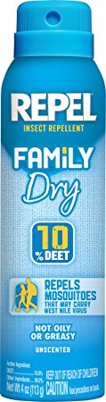 Repel 94120 Family Dry Insect Repellent Aerosol , 4-Ounce, Pack of 1