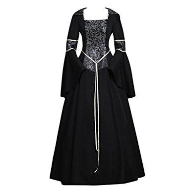 CosplayDiy Women's Medieval Gothic Witch Vampire Costume Dress