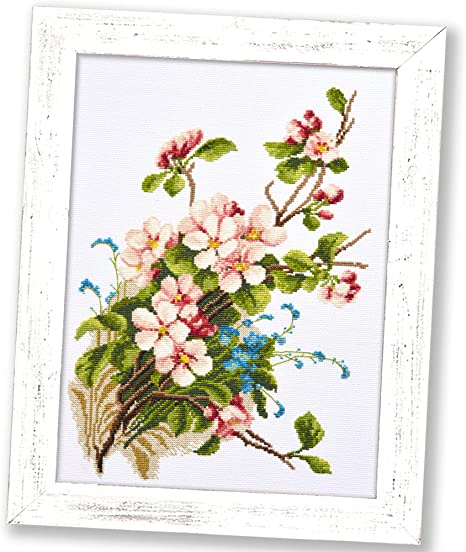 Counted Cross Stitch Kit ‘Apple Blossoms' – Embroidery Set