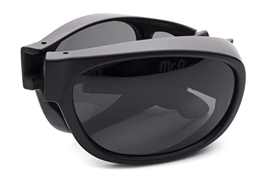 The First Folding Fitover Sunglasses with Polarized Lenses, Leather Case and Microfiber Cloth