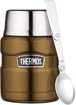 Thermos Stainless King Food Flask with Stainless Steel Spoon 470ml Brass