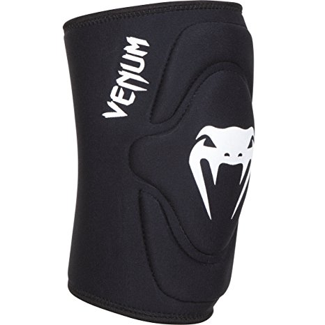 Venum Kontact Lycra/Gel Knee Pads, Black, Medium/Large