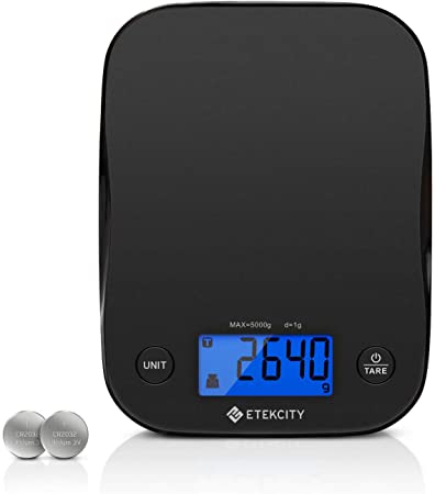 Etekcity Food Scale, Digital Kitchen Weight Grams and Ounces for Baking and Cooking, Ultra Slim, Backlit Display