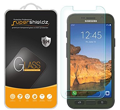 [3-Pack] Samsung "Galaxy S7 Active" (Not Fit For Galaxy S7 Model) Tempered Glass Screen Protector, Supershieldz Anti-Scratch, Anti-Fingerprint, Bubble Free