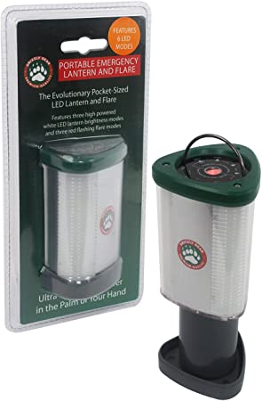 Grizzly Gear Emergency Lantern - Portable LED Lantern, Flare, and SOS - Battery Powered, Water Resistent, 100% Guaranteed