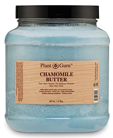 Chamomile Butter 3 lb. 100% Pure Raw Fresh Natural Cold Pressed. Skin Body and Hair Moisturizer, DIY Creams, Balms, Lotions, Soaps.