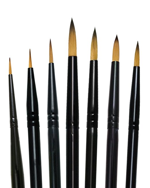 Majestic Royal and Langnickel Short Handle Paint Brush Set, Round, 7-Piece