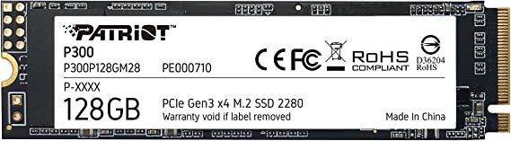 Patriot P300 M.2 PCIe Gen 3 x4 128GB Low-Power Consumption SSD