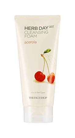 The Face Shop Herb Day 365 Cleansing Foam, Acerola, 170ml
