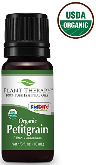 Petitgrain Organic Essential Oil. 10 ml (3.3 oz). 100% Pure, Undiluted.