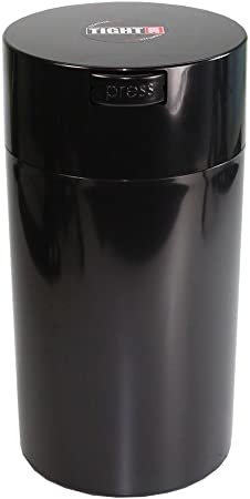 Tightpac America, Inc. Tightvac - 3 to 12 Oz Vacuum Sealed Storage Container, 1.3-Liter/1.1-Quart, Black