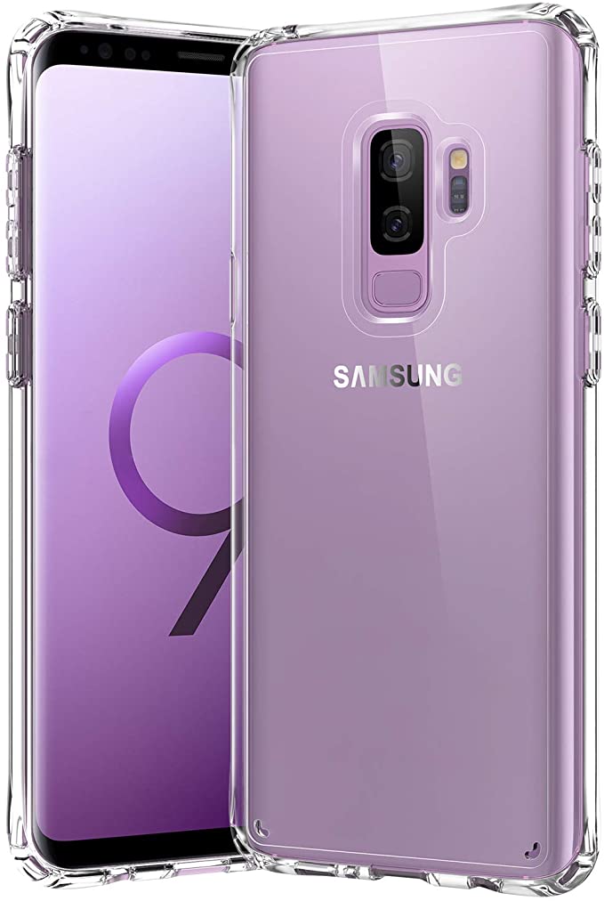 Samsung Galaxy S9 Plus Case,[Airbag Series] [ Military Grade ] | 15Ft. Drop Tested | [Scratch-Resistant] | Wireless Charging | for Samsung Galaxy S9 Plus - Clear