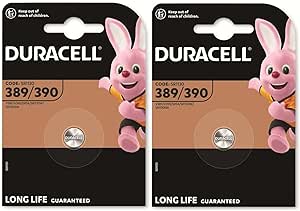 2 x Duracell 389/390 SR1130 avec oxyde d'argent (2 ampoules de 1 batterie) 2 piles