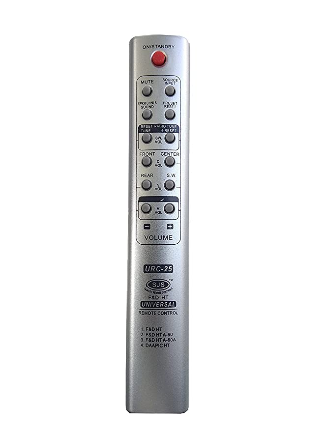 GENERIC F&D Home Theatre Compatible Remote (Silver)