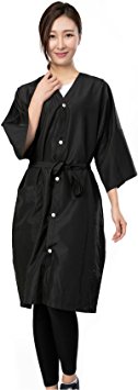 Salon Client Gown Robes Cape, Hair Salon Smock for Clients- Kimono Style, 5 Snap Closures