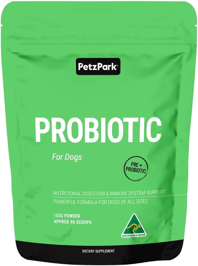 Probiotic for Dogs Grain Free - Paw Licking Yeast Infection Gas Bloating Diarrhoea Constipation Relief - Soothes Allergies Promotes Oral Health - for All Ages Breeds & Sizes - Made in Australia
