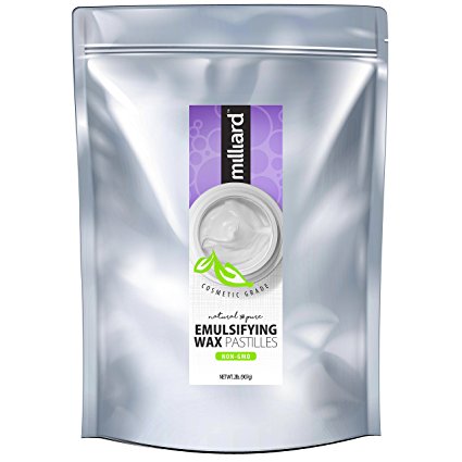 Milliard NON-GMO Emulsifying Wax Pastilles NF – 32 OZ. Resealable Freshness Storage Bag