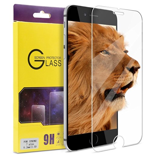 iPhone 7 Plus Screen Protector, ATGOIN Tempered Glass [0.2mm, 2.5D][No Bubble] 9H Hardness Screen Protector Fit for Apple iPhone 7 Plus & iPhone 6/6s Plus 5.5" Clear