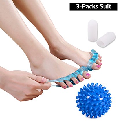 Toe Separators Gel Toe Stretcher Yoga Massage Ball Toe Protectors For Bunions for Foot Pain Relief by UMITOM